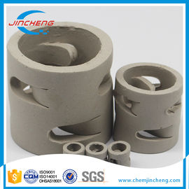 High Performance Ceramic Random Packing , Ceramic Pall Ring 25mm 50mm