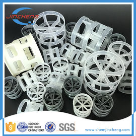 25mm 50mm Plastic Random Packing / PP Pall Ring For Industrial Cooling Tower