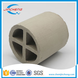 Acid Resistant Ceramic Random Packing / Cross Partition Ring For RTO Equipment