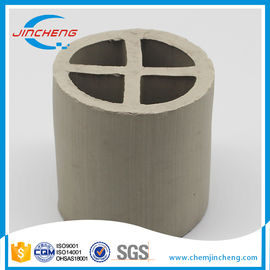 Acid Resistant Ceramic Random Packing / Cross Partition Ring For RTO Equipment