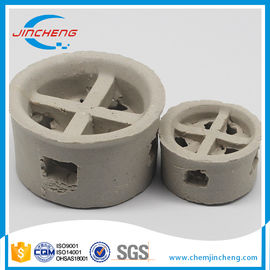 Acid Resistant Ceramic Random Packing / Cascade Mini Rings For Cooling Tower